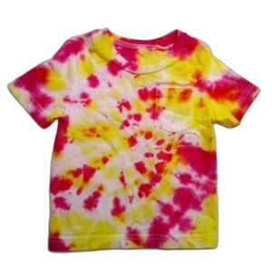 Circo Baby Infant Tie Dye T-Shirt Yellow & Pink Unisex Size 12 Months Exc Cond